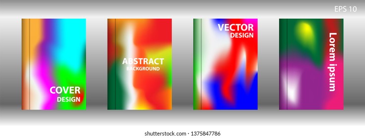 Gradient mesh abstract background. Blurred bright colors mesh background. Trendy creative vector. Intense blank Holographic spectrum gradient for cover - Vector 