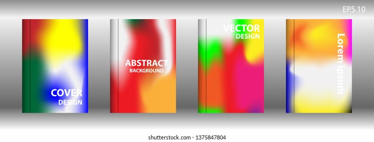 Gradient mesh abstract background. Blurred bright colors mesh background. Trendy creative vector. Intense blank Holographic spectrum gradient for cover - Vector 