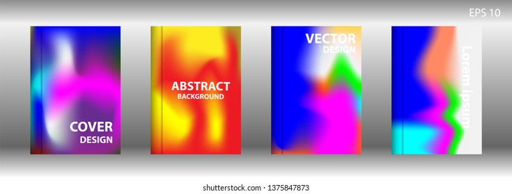 Gradient mesh abstract background. Blurred bright colors mesh background. Trendy creative vector. Intense blank Holographic spectrum gradient for cover - Vector 