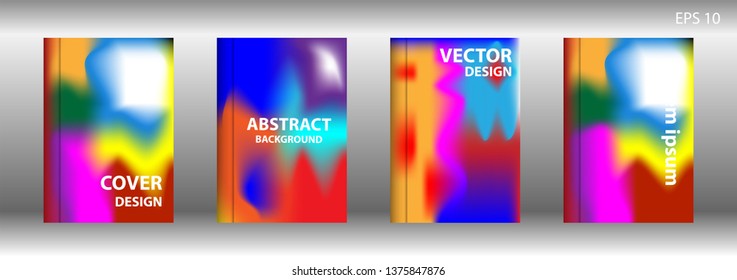 Gradient mesh abstract background. Blurred bright colors mesh background. Trendy creative vector. Intense blank Holographic spectrum gradient for cover - Vector 