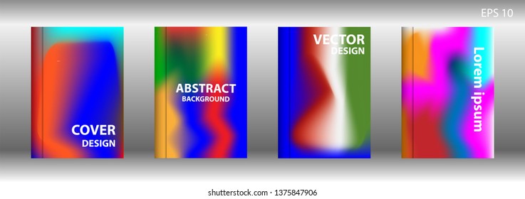Gradient mesh abstract background. Blurred bright colors mesh background. Trendy creative vector. Intense blank Holographic spectrum gradient for cover - Vector 
