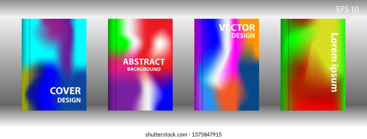 Gradient mesh abstract background. Blurred bright colors mesh background. Trendy creative vector. Intense blank Holographic spectrum gradient for cover - Vector 