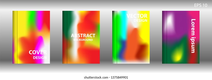 Gradient mesh abstract background. Blurred bright colors mesh background. Trendy creative vector. Intense blank Holographic spectrum gradient for cover - Vector 