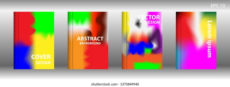 Gradient mesh abstract background. Blurred bright colors mesh background. Trendy creative vector. Intense blank Holographic spectrum gradient for cover - Vector 