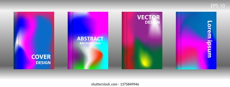 Gradient mesh abstract background. Blurred bright colors mesh background. Trendy creative vector. Intense blank Holographic spectrum gradient for cover - Vector 