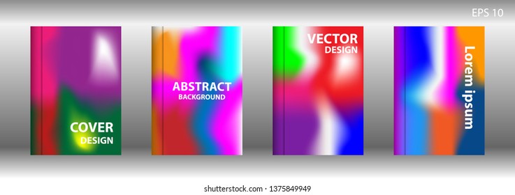Gradient mesh abstract background. Blurred bright colors mesh background. Trendy creative vector. Intense blank Holographic spectrum gradient for cover - Vector 