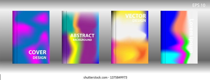 Gradient mesh abstract background. Blurred bright colors mesh background. Trendy creative vector. Intense blank Holographic spectrum gradient for cover - Vector 