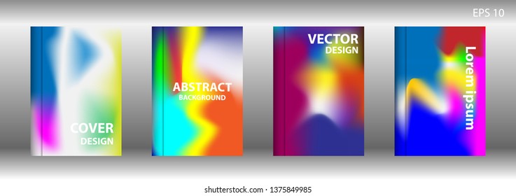 Gradient mesh abstract background. Blurred bright colors mesh background. Trendy creative vector. Intense blank Holographic spectrum gradient for cover - Vector 