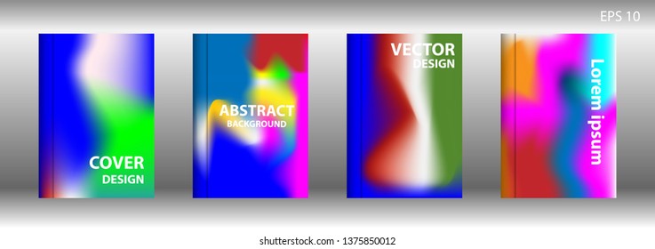 Gradient mesh abstract background. Blurred bright colors mesh background. Trendy creative vector. Intense blank Holographic spectrum gradient for cover - Vector 