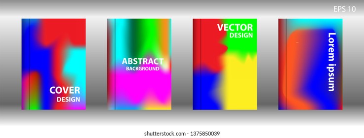 Gradient mesh abstract background. Blurred bright colors mesh background. Trendy creative vector. Intense blank Holographic spectrum gradient for cover - Vector 