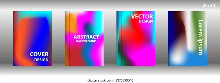 Gradient mesh abstract background. Blurred bright colors mesh background. Trendy creative vector. Intense blank Holographic spectrum gradient for cover - Vector 