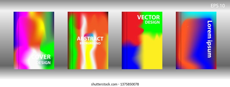 Gradient mesh abstract background. Blurred bright colors mesh background. Trendy creative vector. Intense blank Holographic spectrum gradient for cover - Vector 
