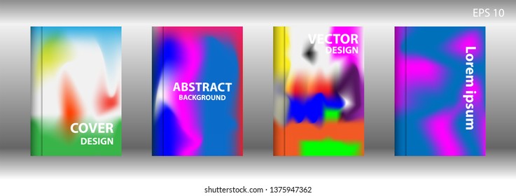 Gradient mesh abstract background. Blurred bright colors mesh background. Trendy creative vector. Intense blank Holographic spectrum gradient for cover - Vector 