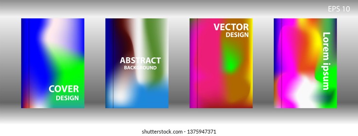 Gradient mesh abstract background. Blurred bright colors mesh background. Trendy creative vector. Intense blank Holographic spectrum gradient for cover - Vector 