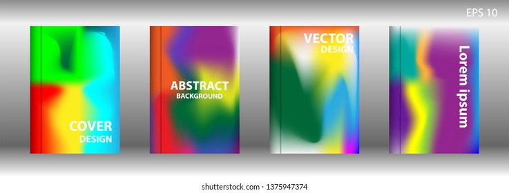 Gradient mesh abstract background. Blurred bright colors mesh background. Trendy creative vector. Intense blank Holographic spectrum gradient for cover - Vector 