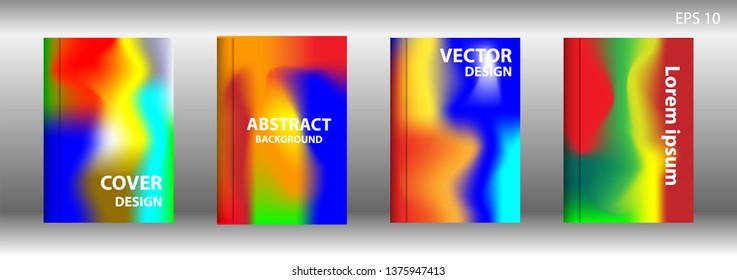 Gradient mesh abstract background. Blurred bright colors mesh background. Trendy creative vector. Intense blank Holographic spectrum gradient for cover - Vector 