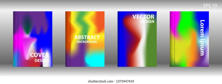 Gradient mesh abstract background. Blurred bright colors mesh background. Trendy creative vector. Intense blank Holographic spectrum gradient for cover - Vector 