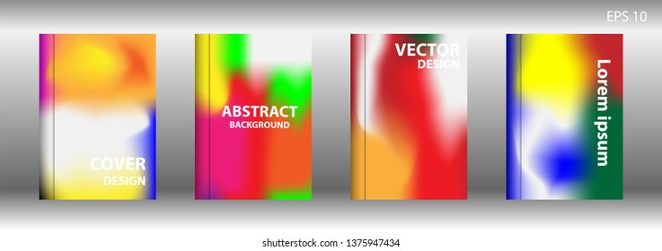 Gradient mesh abstract background. Blurred bright colors mesh background. Trendy creative vector. Intense blank Holographic spectrum gradient for cover - Vector 