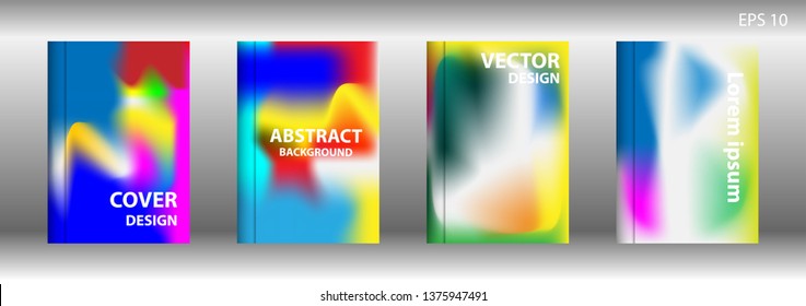 Gradient mesh abstract background. Blurred bright colors mesh background. Trendy creative vector. Intense blank Holographic spectrum gradient for cover - Vector 