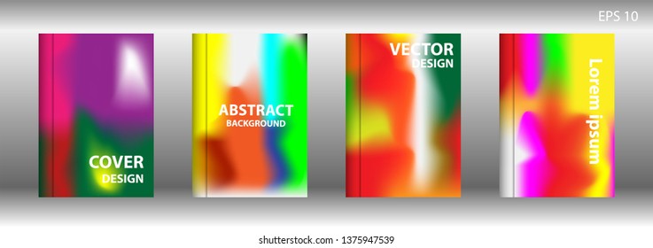Gradient mesh abstract background. Blurred bright colors mesh background. Trendy creative vector. Intense blank Holographic spectrum gradient for cover - Vector 