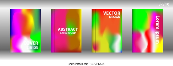 Gradient mesh abstract background. Blurred bright colors mesh background. Trendy creative vector. Intense blank Holographic spectrum gradient for cover - Vector 