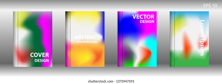 Gradient mesh abstract background. Blurred bright colors mesh background. Trendy creative vector. Intense blank Holographic spectrum gradient for cover - Vector 