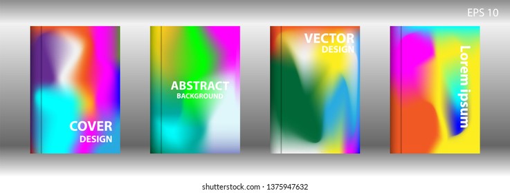 Gradient mesh abstract background. Blurred bright colors mesh background. Trendy creative vector. Intense blank Holographic spectrum gradient for cover - Vector 