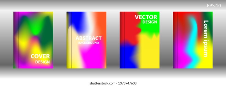Gradient mesh abstract background. Blurred bright colors mesh background. Trendy creative vector. Intense blank Holographic spectrum gradient for cover - Vector 