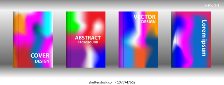 Gradient mesh abstract background. Blurred bright colors mesh background. Trendy creative vector. Intense blank Holographic spectrum gradient for cover - Vector 