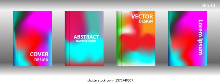 Gradient mesh abstract background. Blurred bright colors mesh background. Trendy creative vector. Intense blank Holographic spectrum gradient for cover - Vector 