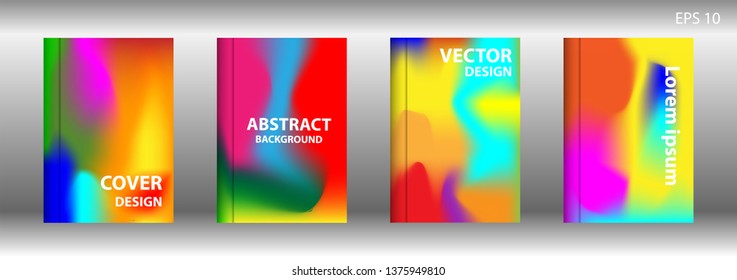 Gradient mesh abstract background. Blurred bright colors mesh background. Trendy creative vector. Intense blank Holographic spectrum gradient for cover - Vector 