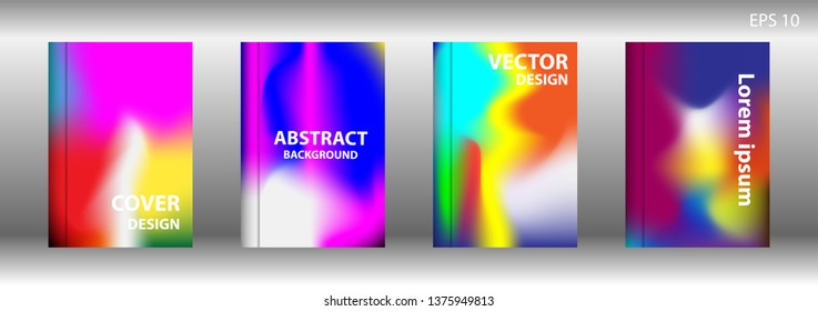 Gradient mesh abstract background. Blurred bright colors mesh background. Trendy creative vector. Intense blank Holographic spectrum gradient for cover - Vector 