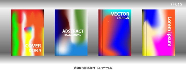Gradient mesh abstract background. Blurred bright colors mesh background. Trendy creative vector. Intense blank Holographic spectrum gradient for cover - Vector 
