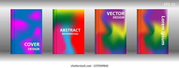 Gradient mesh abstract background. Blurred bright colors mesh background. Trendy creative vector. Intense blank Holographic spectrum gradient for cover - Vector 