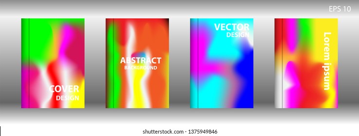 Gradient mesh abstract background. Blurred bright colors mesh background. Trendy creative vector. Intense blank Holographic spectrum gradient for cover - Vector 