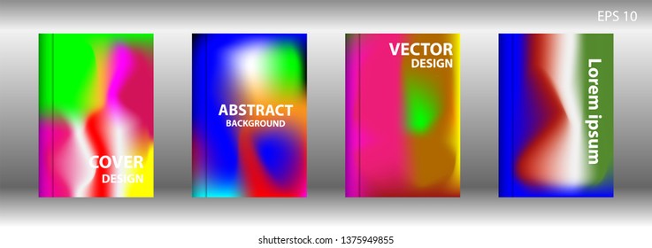 Gradient mesh abstract background. Blurred bright colors mesh background. Trendy creative vector. Intense blank Holographic spectrum gradient for cover - Vector 