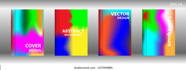 Gradient mesh abstract background. Blurred bright colors mesh background. Trendy creative vector. Intense blank Holographic spectrum gradient for cover - Vector 