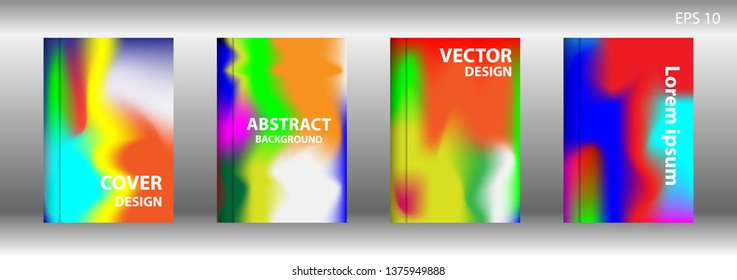 Gradient mesh abstract background. Blurred bright colors mesh background. Trendy creative vector. Intense blank Holographic spectrum gradient for cover - Vector 