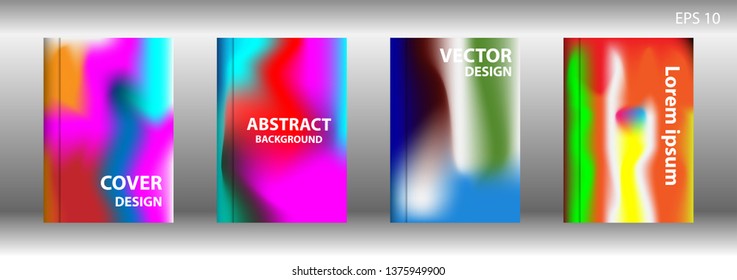 Gradient mesh abstract background. Blurred bright colors mesh background. Trendy creative vector. Intense blank Holographic spectrum gradient for cover - Vector 