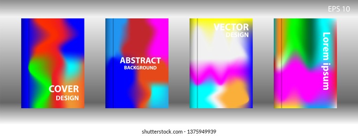 Gradient mesh abstract background. Blurred bright colors mesh background. Trendy creative vector. Intense blank Holographic spectrum gradient for cover - Vector 