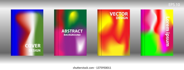 Gradient mesh abstract background. Blurred bright colors mesh background. Trendy creative vector. Intense blank Holographic spectrum gradient for cover - Vector 