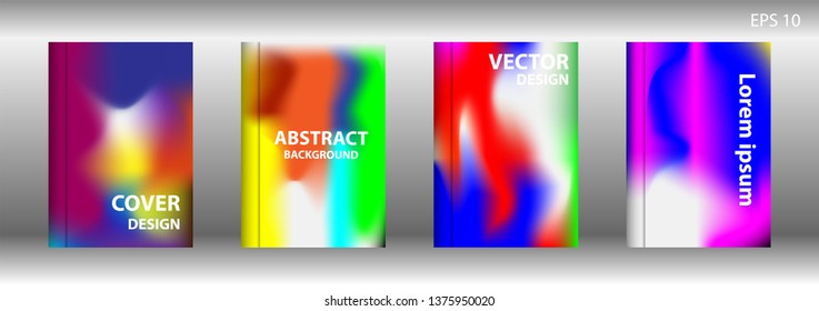 Gradient mesh abstract background. Blurred bright colors mesh background. Trendy creative vector. Intense blank Holographic spectrum gradient for cover - Vector 