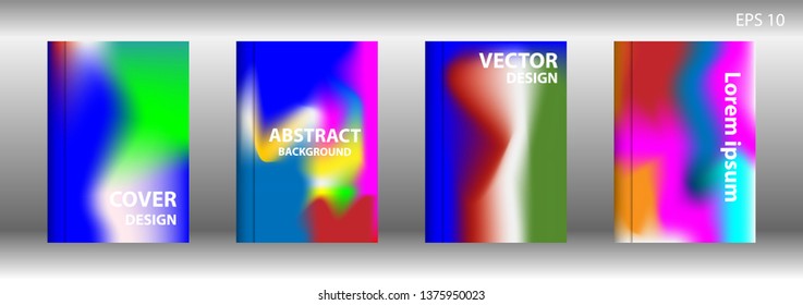 Gradient mesh abstract background. Blurred bright colors mesh background. Trendy creative vector. Intense blank Holographic spectrum gradient for cover - Vector 