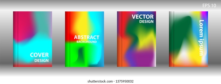 Gradient mesh abstract background. Blurred bright colors mesh background. Trendy creative vector. Intense blank Holographic spectrum gradient for cover - Vector 