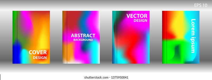 Gradient mesh abstract background. Blurred bright colors mesh background. Trendy creative vector. Intense blank Holographic spectrum gradient for cover - Vector 