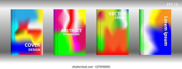 Gradient mesh abstract background. Blurred bright colors mesh background. Trendy creative vector. Intense blank Holographic spectrum gradient for cover - Vector 