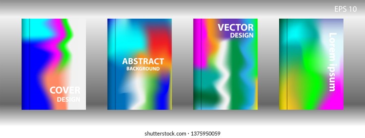 Gradient mesh abstract background. Blurred bright colors mesh background. Trendy creative vector. Intense blank Holographic spectrum gradient for cover - Vector 