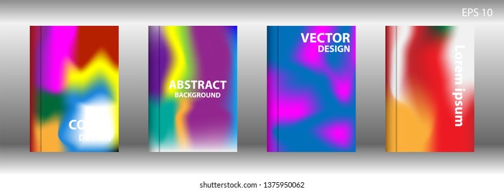 Gradient mesh abstract background. Blurred bright colors mesh background. Trendy creative vector. Intense blank Holographic spectrum gradient for cover - Vector 