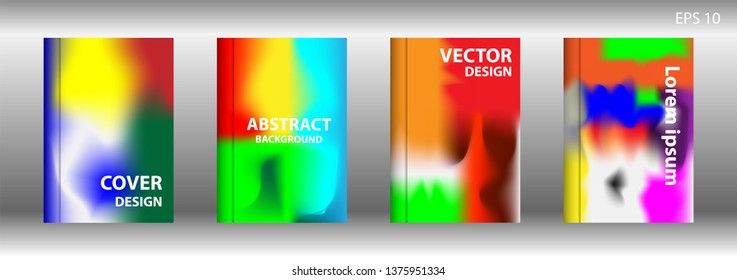 Gradient mesh abstract background. Blurred bright colors mesh background. Trendy creative vector. Intense blank Holographic spectrum gradient for cover - Vector 