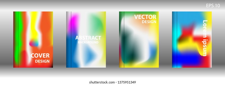 Gradient mesh abstract background. Blurred bright colors mesh background. Trendy creative vector. Intense blank Holographic spectrum gradient for cover - Vector 